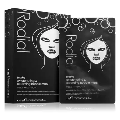 Rodial Snake Oxygenating & Cleansing Bubble Sheet Masks antioxidační plátýnková maska 4 ks