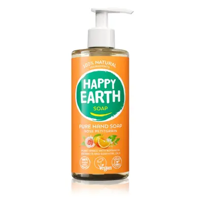 Happy Earth 100% Natural Pure Hand Soap Rose Petitgrain tekuté mýdlo na ruce 300 ml