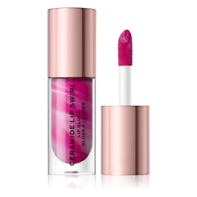 Makeup Revolution Ceramide Swirl hydratační lesk na rty odstín Berry Pink 4,5 ml