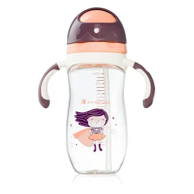 Kikkaboo Sippy Cup with Straw hrnek s brčkem 12 m+ Supergirl 300 ml