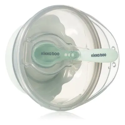 Kikkaboo Suction Bowl with Spoon miska s lžičkou s víčkem 4 m+ Mint 1 ks