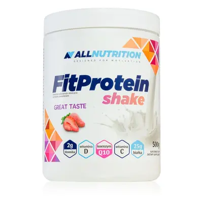 Allnutrition FitProtein Shake směs na přípravu koktejlu s proteinem příchuť Strawberry 500 g