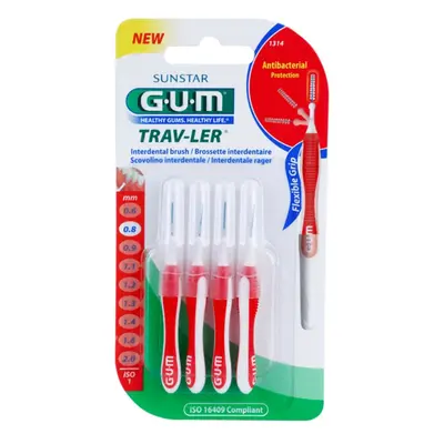 G.U.M Trav-Ler Interdental mezizubní kartáčky 0,8 mm 4 ks