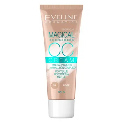 Eveline Cosmetics Magical Colour Correction CC krém SPF 15 odstín 53 Beige 30 ml