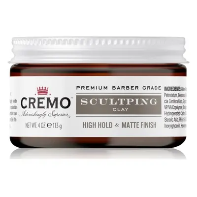 Cremo Hair Styling Sculpting Clay High Hold stylingová hlína s extra silnou fixací pro muže 113 