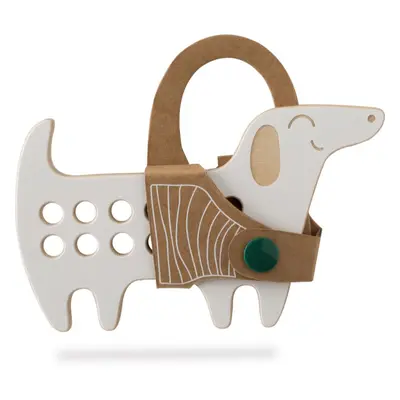 Milin Small Wooden Lacing Toy Daschund aktivity hračka 8 cm x 13 cm x 0,7 cm 1 ks