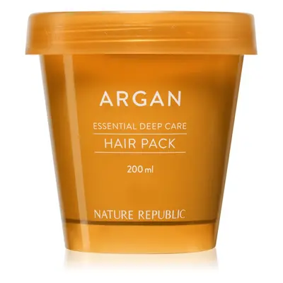 NATURE REPUBLIC Argan Essential Deep Care Hair Pack hydratační a vyživující maska pro poškozené 