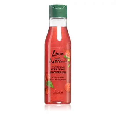 Oriflame Love Nature Organic Mint & Raspberry exfoliační sprchový gel 250 ml