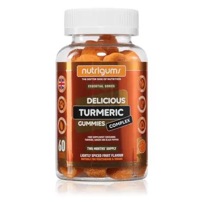 Nutrigums Essential Series Turmeric žvýkací měkké tobolky pro podporu detoxikace organismu 60 ks