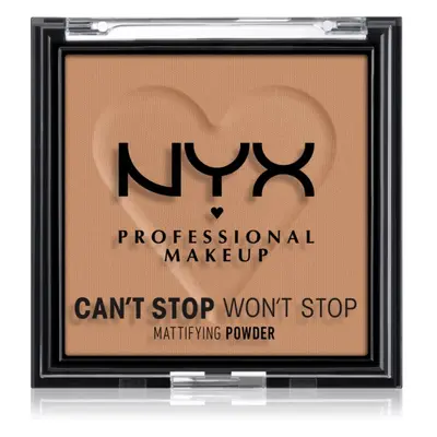 NYX Professional Makeup Can't Stop Won't Stop Mattifying Powder matující pudr odstín 07 Caramel 