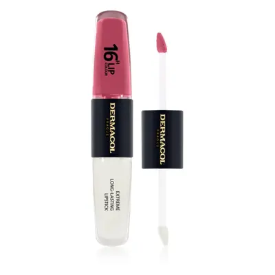 Dermacol 16H Lip Colour dlouhotrvající rtěnka a lesk na rty odstín 35 Sugar Plum 2x4 ml