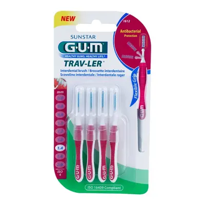 G.U.M Trav-Ler Interdental mezizubní kartáčky 1,4 mm 4 ks