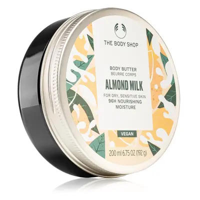 The Body Shop Almond Milk Body Butter výživné tělové máslo pro suchou a citlivou pokožku 200 ml