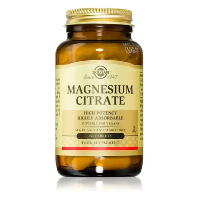 Solgar Magnesium Citrate tablety pro normální funkci imunitního systému, stav kostí, zubů a činn