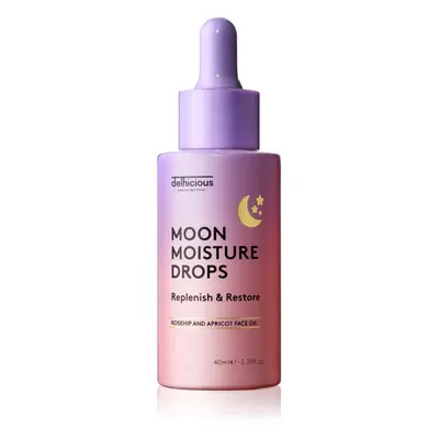 delhicious MOON MOISTURE DROPS vyživující olejové sérum pro regeneraci a obnovu pleti 40 ml