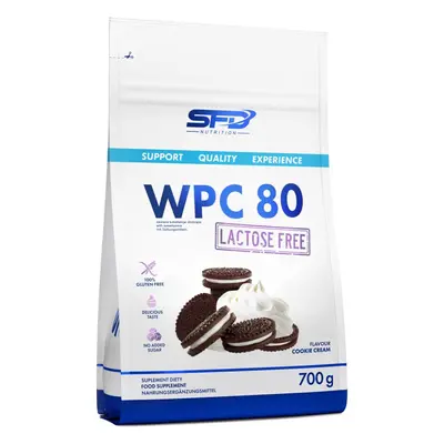 SFD Nutrition WPC 80 Lactose Free syrovátkový protein bez laktózy příchuť Cookie Cream 700 g