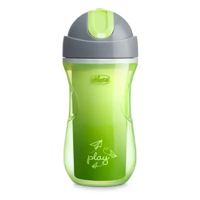 Chicco Sport Cup hrnek s brčkem Green 12 m+ 266 ml