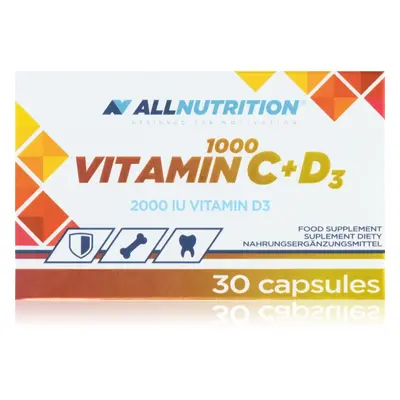 Allnutrition Vitamin C 1000 + D3 kapsle pro podporu imunitního systému, krásnou pleť, nehty a no