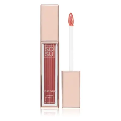 SOSU Cosmetics Shimmer Lip Glaze hydratační lesk na rty třpytivý odstín Rose Gold 6 ml