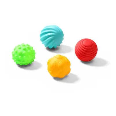 BabyOno Have Fun Sensory Balls měkké senzorické míčky 6 m+ 4 ks