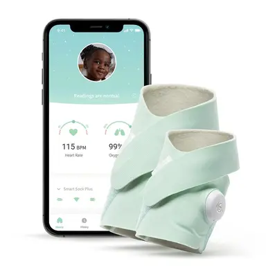 Owlet Smart Sock Plus 0-5y chytrá ponožka Mint 3x1 pár