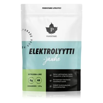 Puhdistamo Electrolyte Powder + láhev sportovní nápoj s elektrolyty příchuť Lemon lime