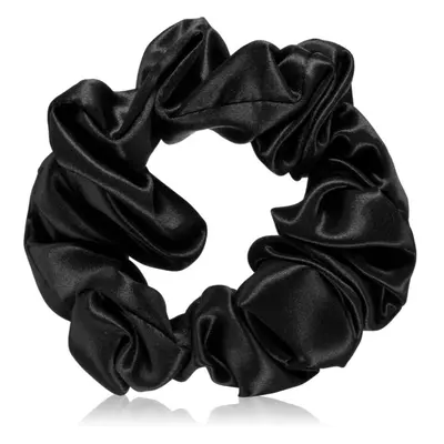 Crystallove Silk Scrunchie hedvábná gumička do vlasů Black 1 ks