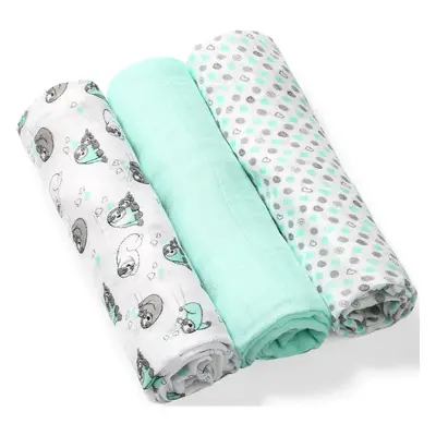 BabyOno Take Care Natural Diapers látkové pleny 70 x 70 cm Mint 3 ks