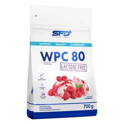 SFD Nutrition WPC 80 Lactose Free syrovátkový protein bez laktózy příchuť Raspberry 700 g