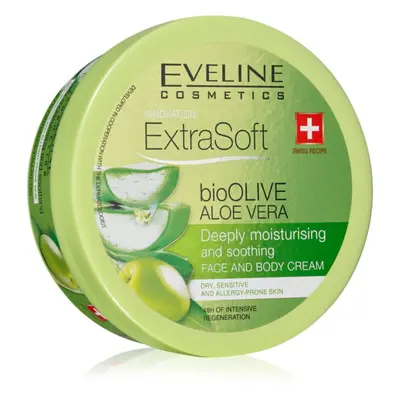 Eveline Cosmetics Extra Soft hydratační a zklidňující krém pro citlivou pokožku Bio Olive & Aloe