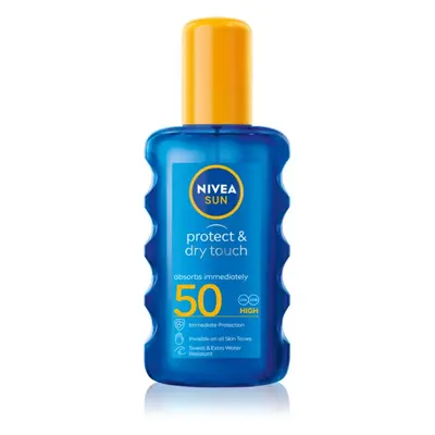 Nivea SUN Protect & Dry Touch neviditelný sprej na opalování SPF 50 200 ml