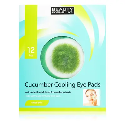 Beauty Formulas Clear Skin Cucumber Cooling regenerační maska na oči 12 ks