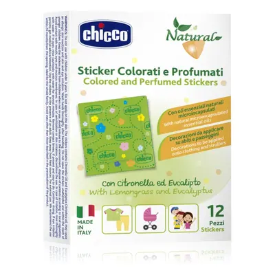 Chicco Natural Colored and Perfumed Stickers nálepky proti hmyzu 3 y+ 12 ks