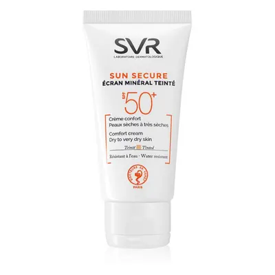 SVR Sun Secure minerální tónovací krém pro suchou až velmi suchou pleť SPF 50+ 50 ml