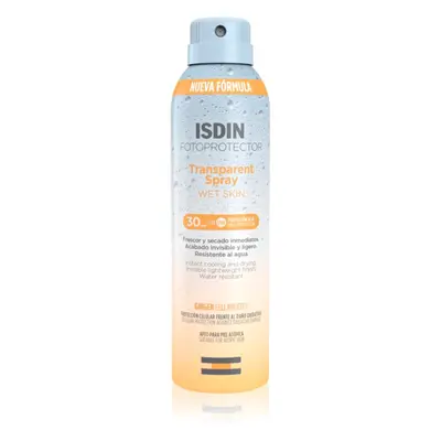 ISDIN Transparent Spray Wet Skin transparentní sprej na opalování SPF 30 250 ml