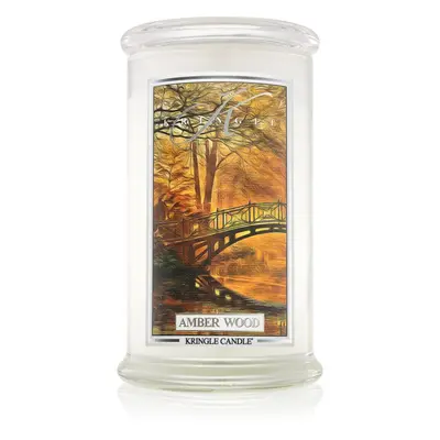 Kringle Candle Amber Wood vonná svíčka 624 g