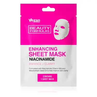 Beauty Formulas Niacinamide vyživující plátýnková maska 1 ks