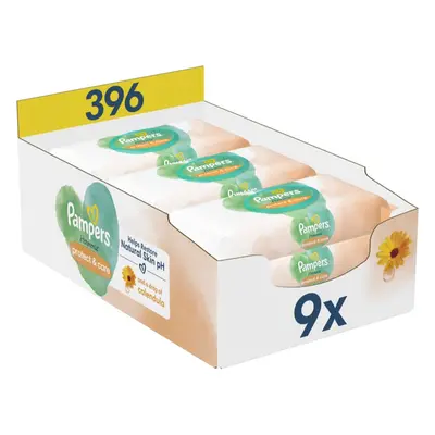 Pampers Harmonie Protect&Care vlhčené čisticí ubrousky pro děti s měsíčkem lékařským 396 ks