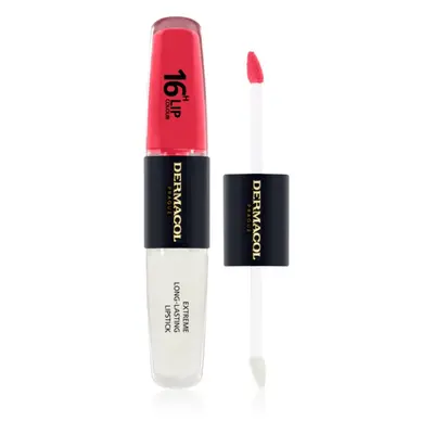 Dermacol 16H Lip Colour dlouhotrvající rtěnka a lesk na rty odstín 36 Coral Sunset 2x4 ml