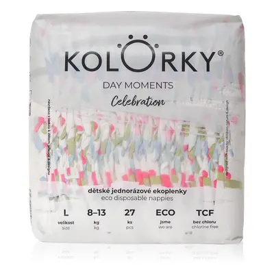 Kolorky DAY Moments Celebration jednorázové EKO pleny Size L 8-13 kg 27 ks