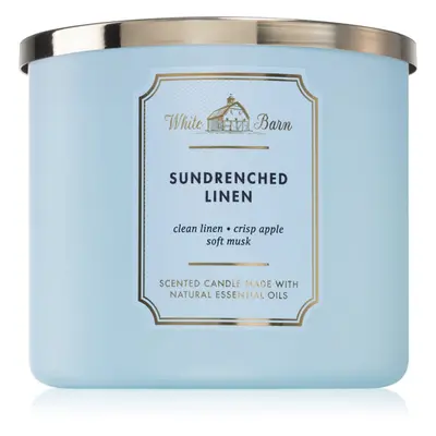 Bath & Body Works Sundrenched Linen vonná svíčka 411 g