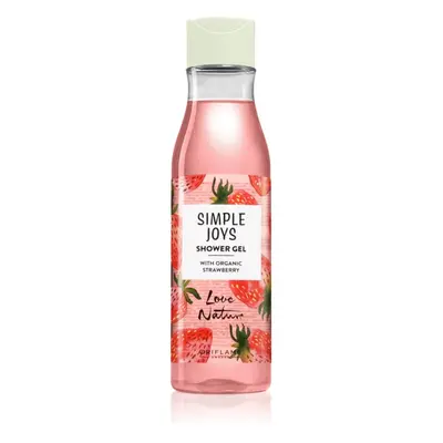 Oriflame Love Nature Simple Joys osvěžující sprchový gel s vůní jahod Organic Strawberry 250 ml