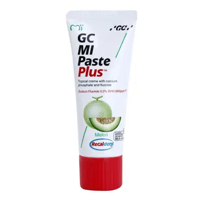 GC MI Paste Plus remineralizační ochranný krém pro citlivé zuby s fluoridem příchuť Melon 35 ml