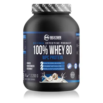 Maxxwin 100% Whey 80 Protein syrovátkový protein v prášku příchuť Coconut 2200 g