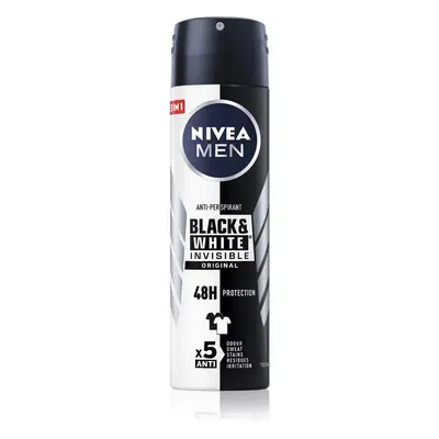 NIVEA MEN Invisible Black & White antiperspirant ve spreji pro muže 100 ml