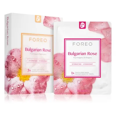 FOREO Farm to Face Sheet Mask Bulgarian Rose hydratační plátýnková maska 3x20 ml