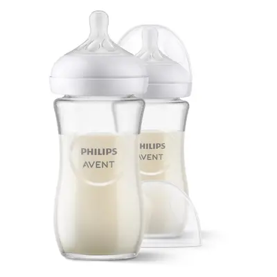 Philips Avent Natural Response Pure Glass kojenecká láhev 1 m+ 2x240 ml