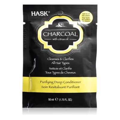 HASK Charcoal with Citrus Oil hloubkově vyživující kondicionér pro obnovu pokožky hlavy 50 ml