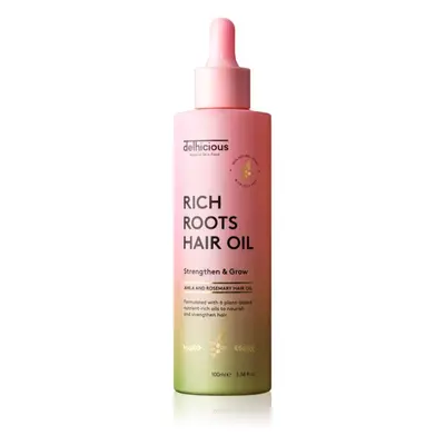 delhicious RICH ROOTS AMLA & ROSEMARY HAIR OIL hydratační a zklidňující olej pro suchou a svědíc