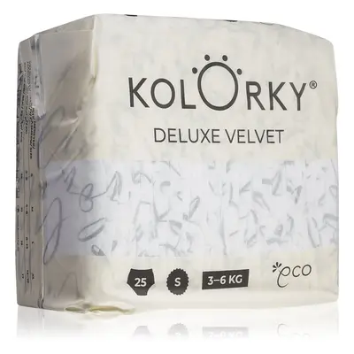 Kolorky Deluxe Velvet Love Live Laugh jednorázové EKO pleny velikost S 3-6 Kg 25 ks